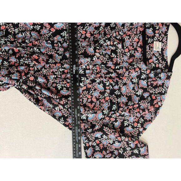 Terra Sky Belted Floral Tunic Blouse Novelty Print Sz 1X Gathered Sleeve - Picture 6 of 6